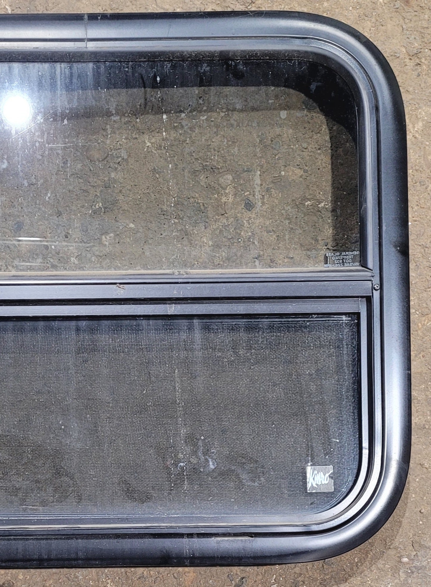 Used Black Radius Opening Window : 23 1/2