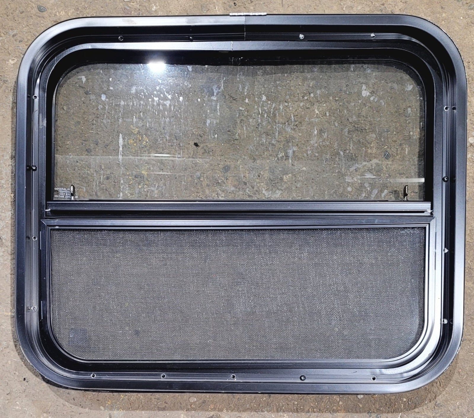 Used Black Radius Opening Window : 23 1/2