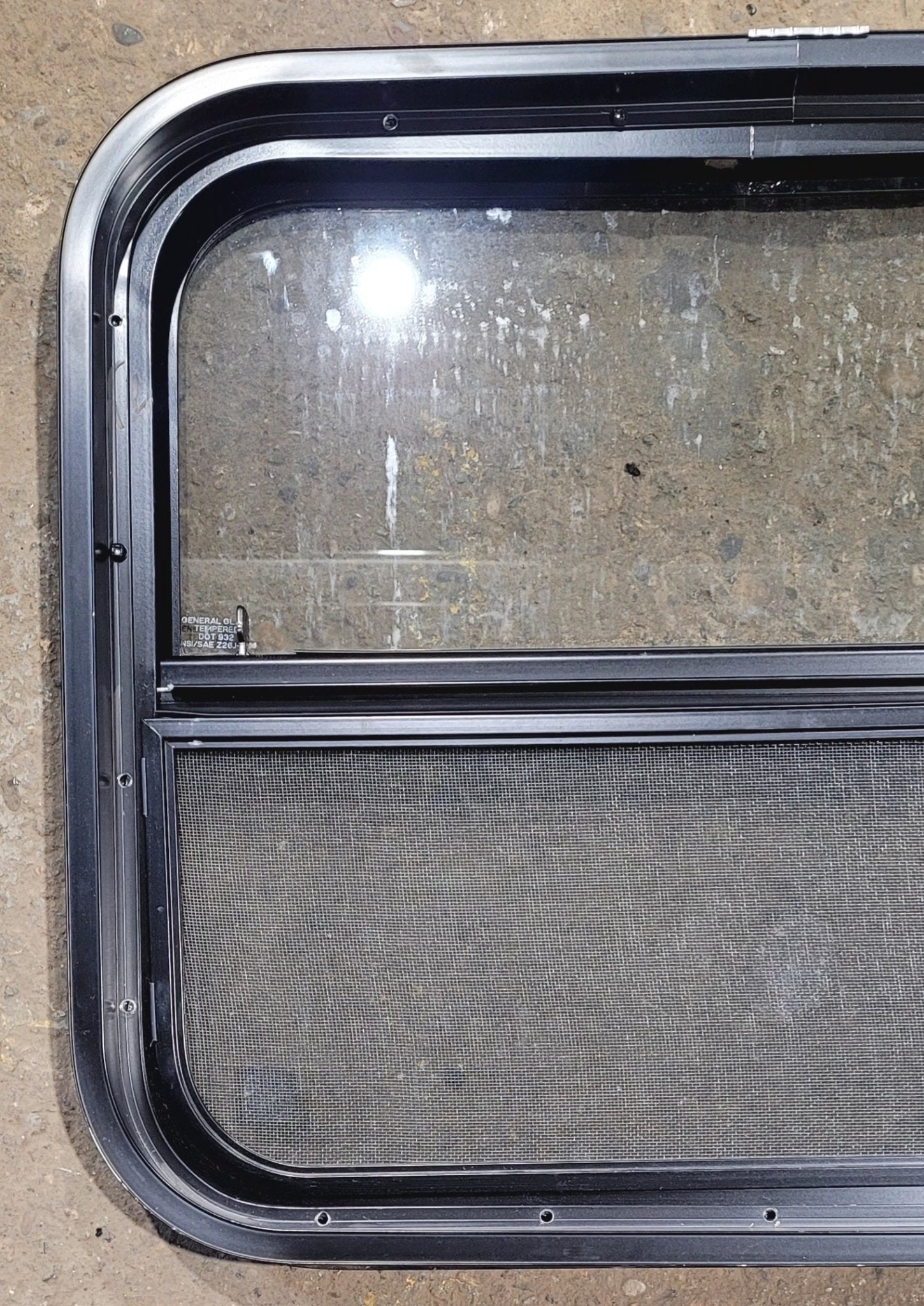 Used Black Radius Opening Window : 23 1/2