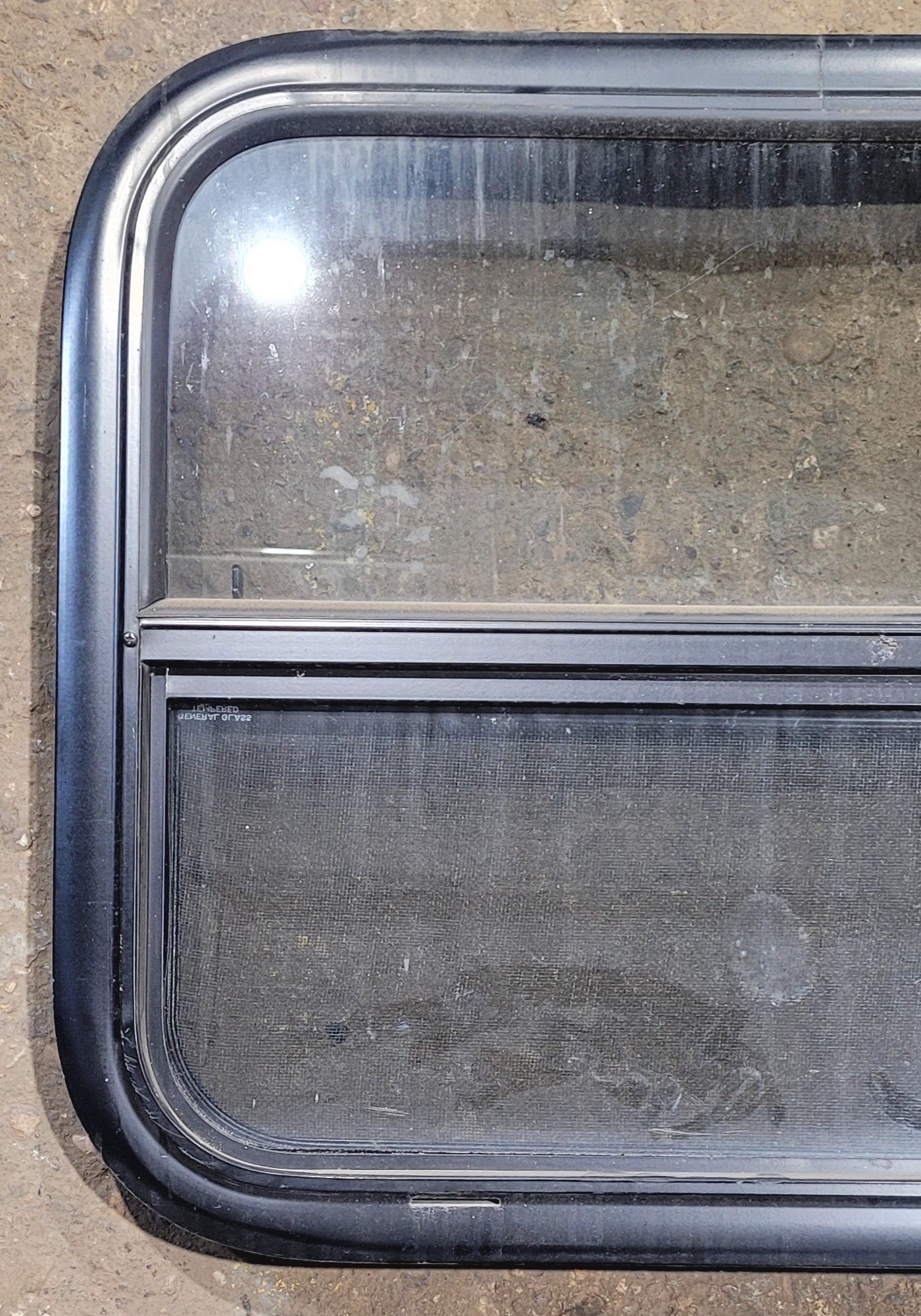 Used Black Radius Opening Window : 23 1/2