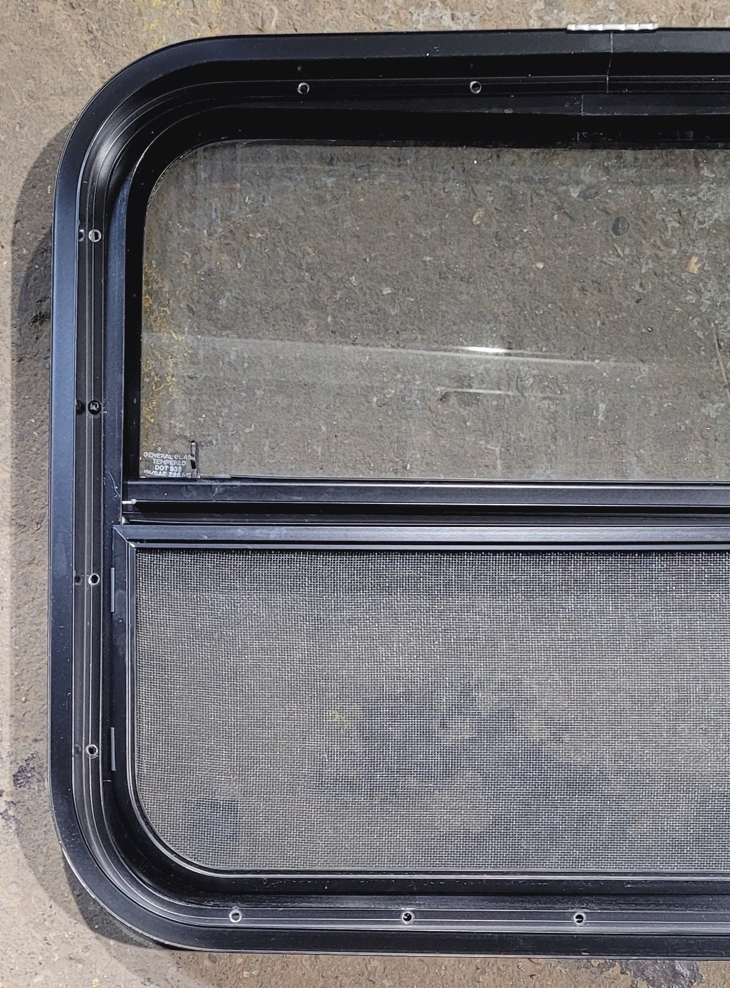 Used Black Radius Opening Window : 23 1/2