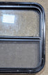 Used Black Radius Opening Window : 23 1/2" W x 21 1/2" H x 1 3/8" - Young Farts RV Parts
