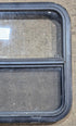 Used Black Radius Opening Window : 23 1/2" W x 21 1/2" H x 1 3/8" - Young Farts RV Parts
