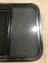 Used Black Radius Opening Window : 23 1/2" W x 21 1/2" H x 1 7/8" D - Young Farts RV Parts