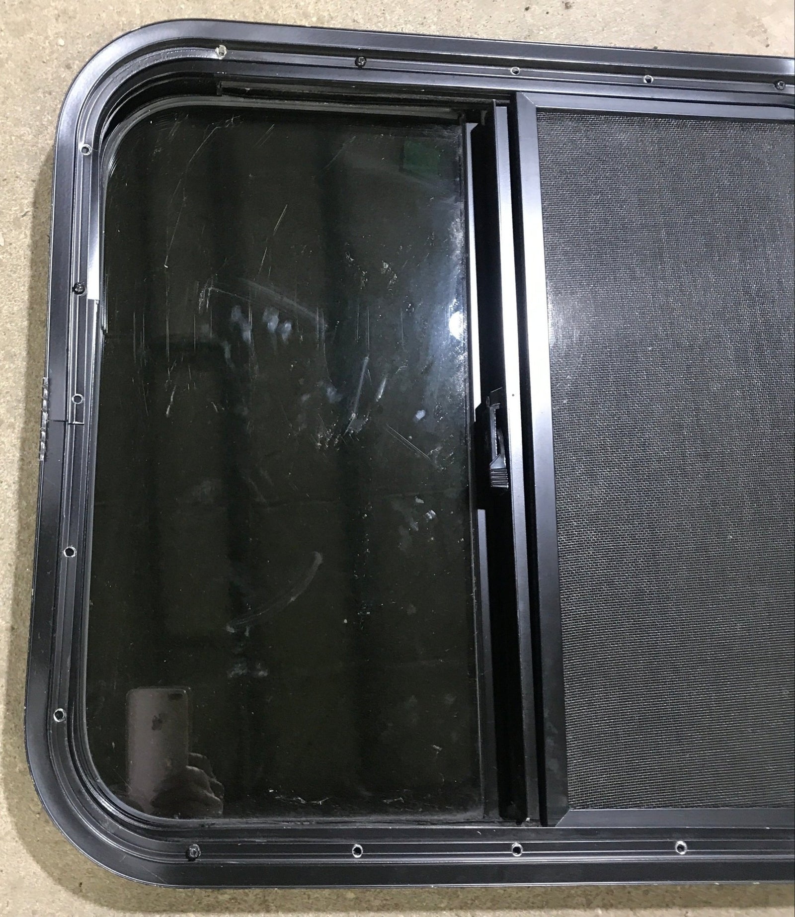 Used Black Radius Opening Window : 23 1/2
