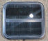 Used Black Radius Opening Window : 23 1/2" W x 21 1/4" H x 1 3/4" - Young Farts RV Parts