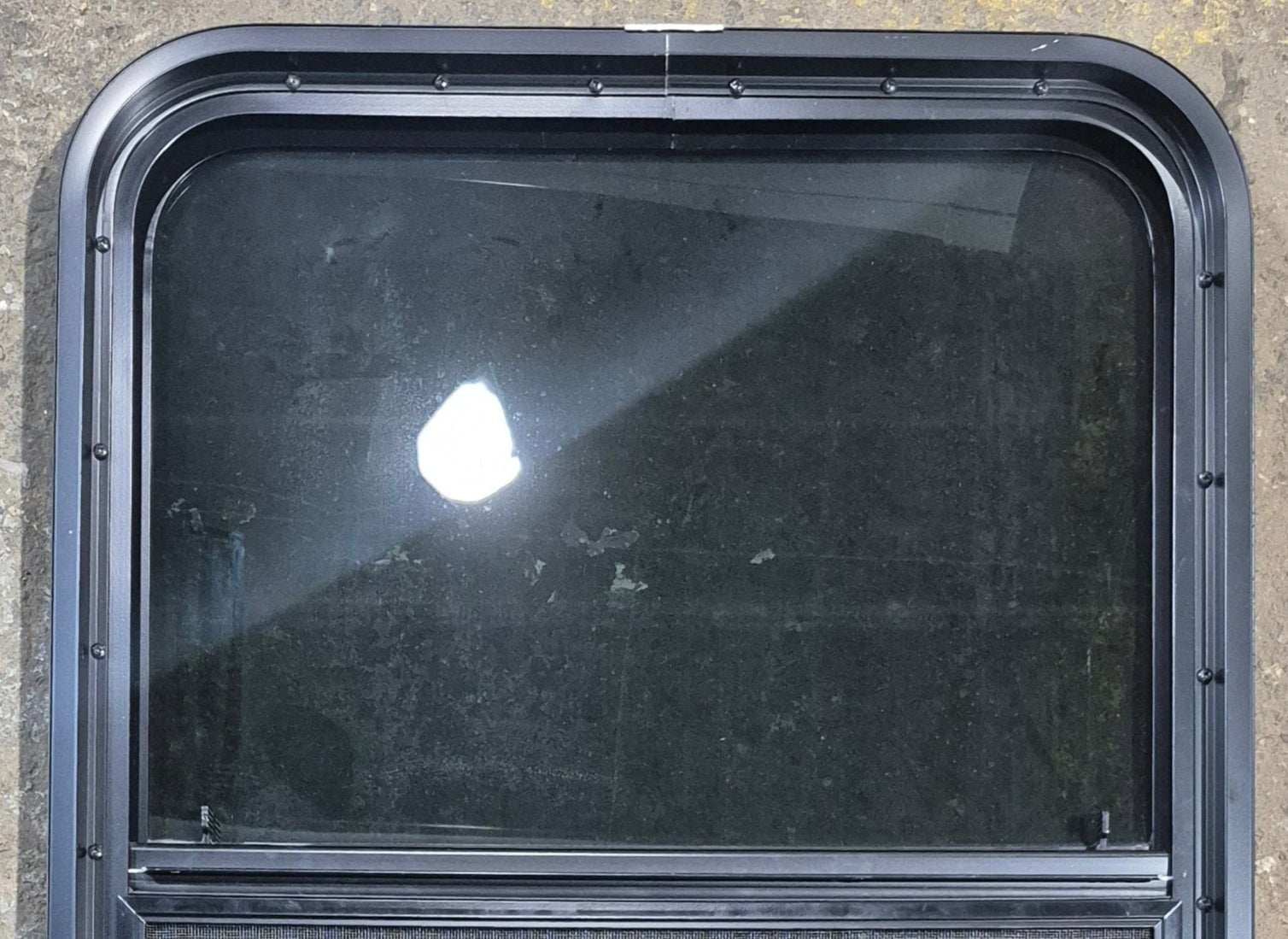 Used Black Radius Opening Window : 23 1/2