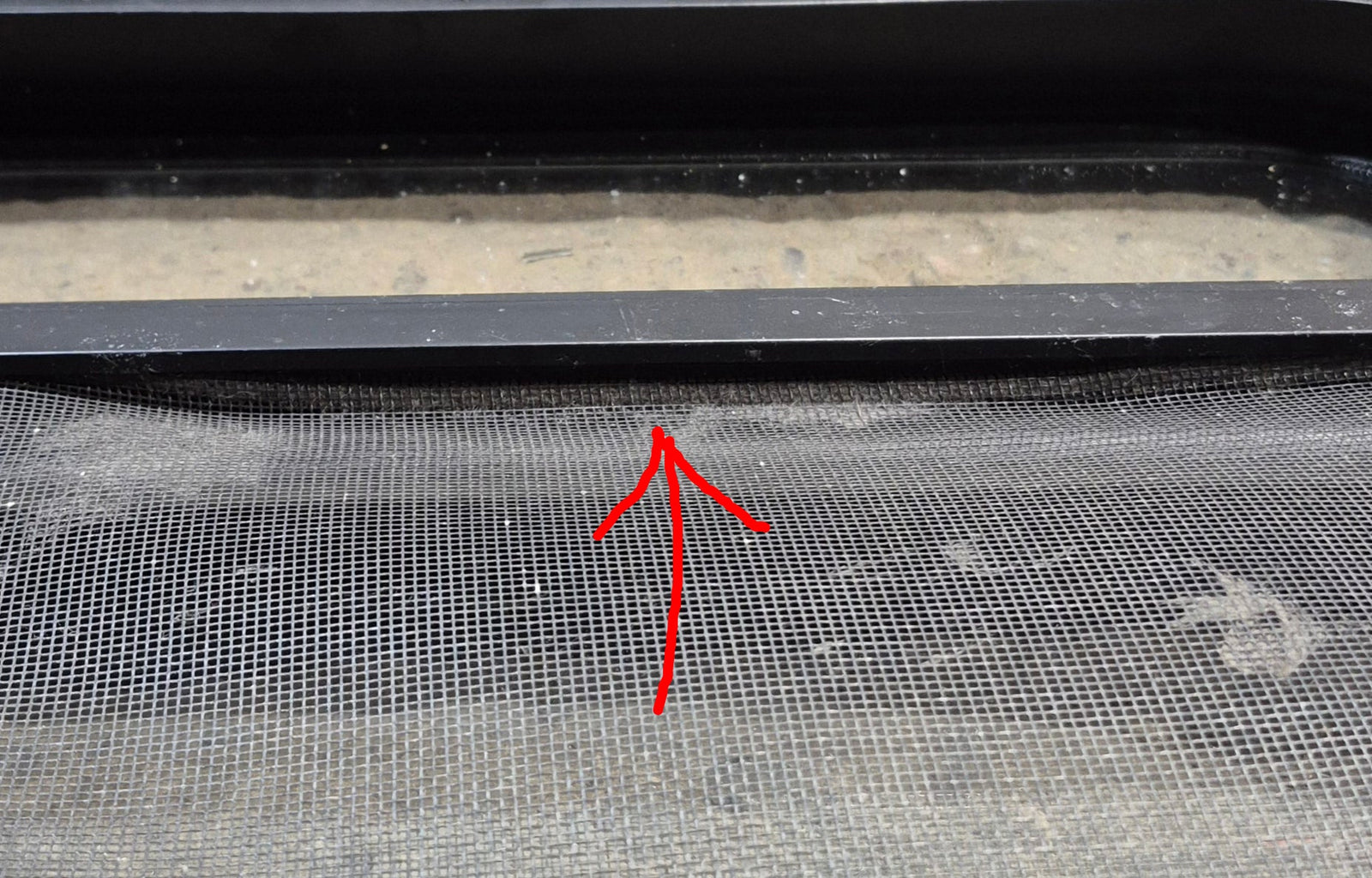 Used Black Radius Opening Window : 23 1/4