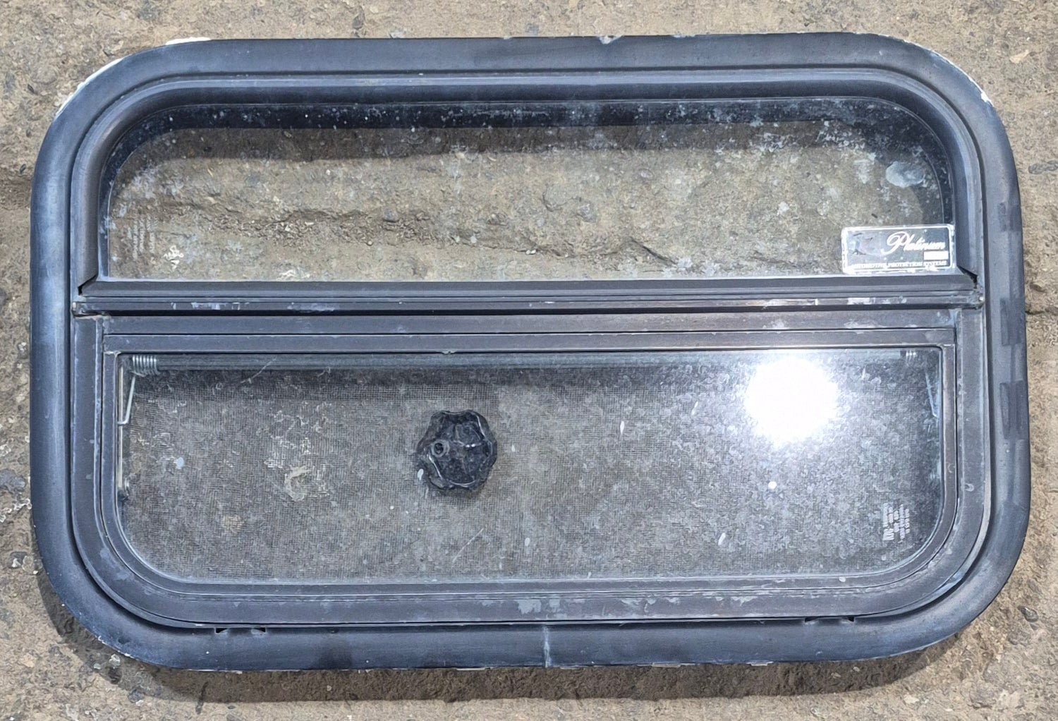 Used Black Radius Opening Window : 23 1/4