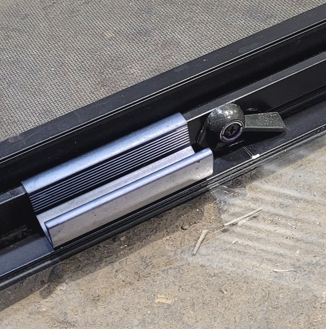 Used Black Radius Opening Window : 23 1/4