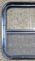Used Black Radius Opening Window : 23 1/4" W x 21 1/4" H x 1 1/2" - Young Farts RV Parts