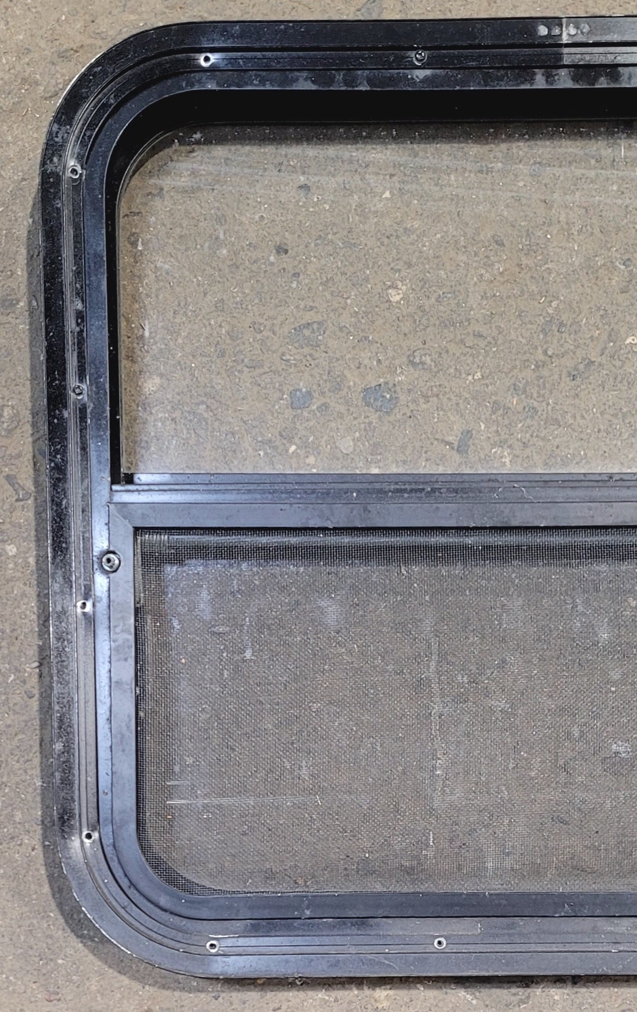 Used Black Radius Opening Window : 23 1/4