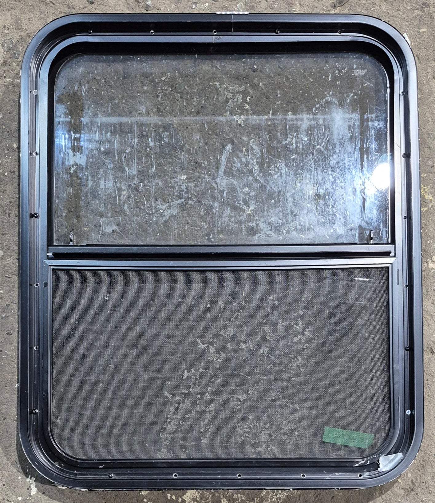 Used Black Radius Opening Window : 23 1/4
