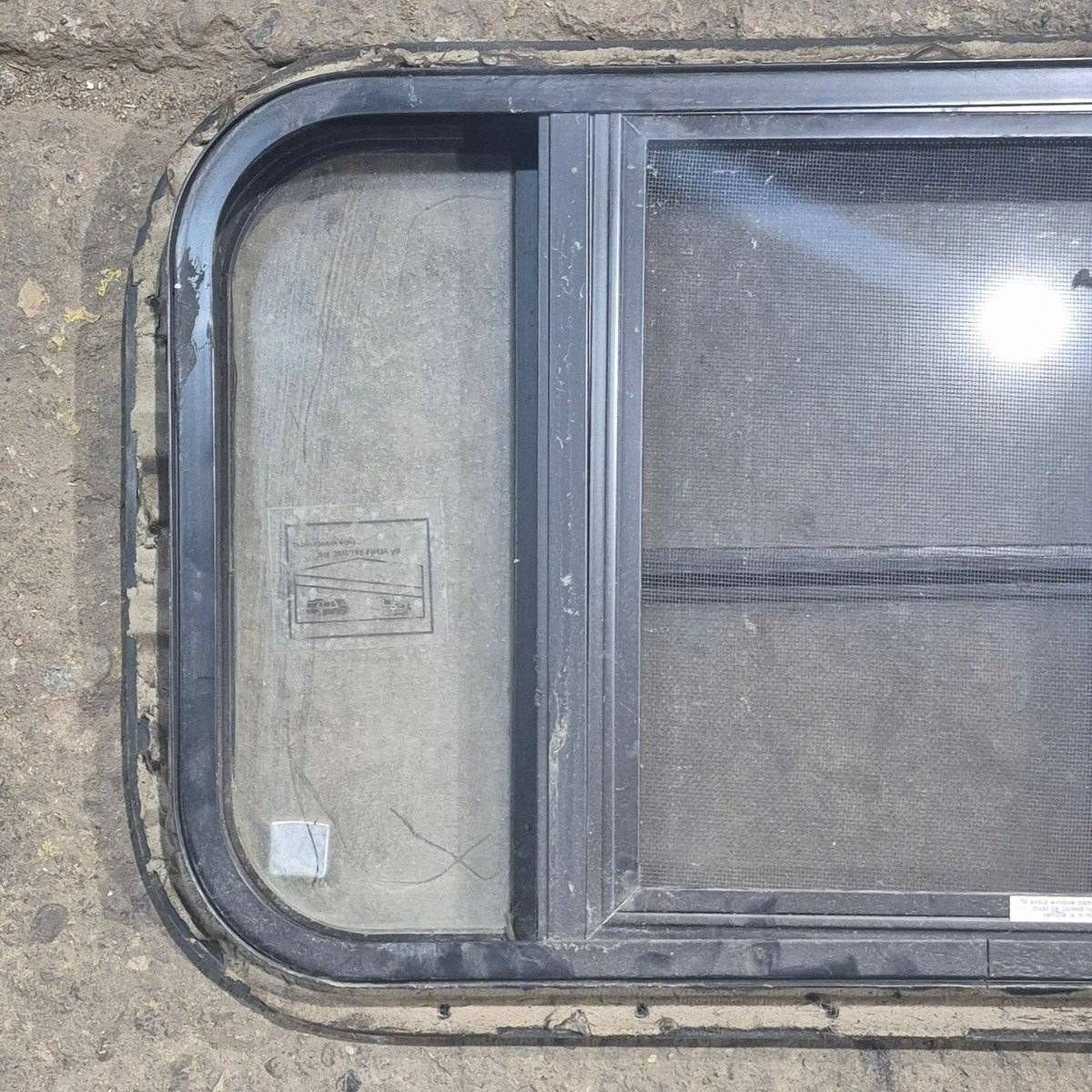Used Black Radius Opening Window : 23 3/4