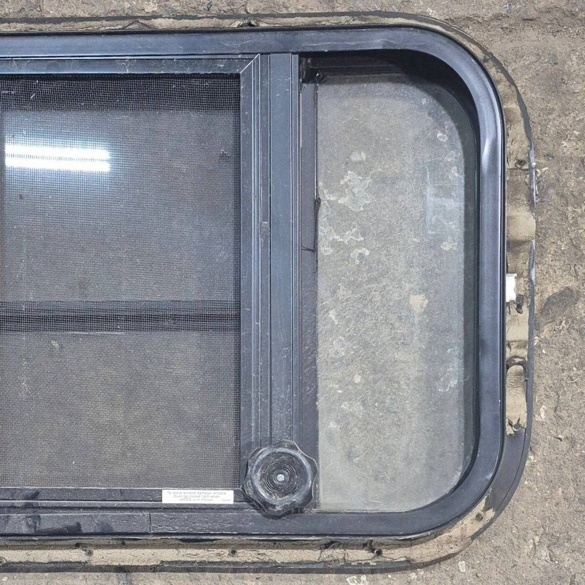 Used Black Radius Opening Window : 23 3/4