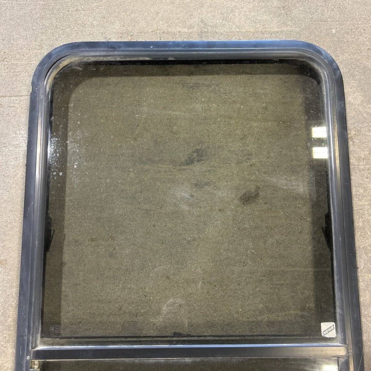 Used Black Radius Opening Window - 23.25 X 34.5 X 1.875 - Young Farts RV Parts