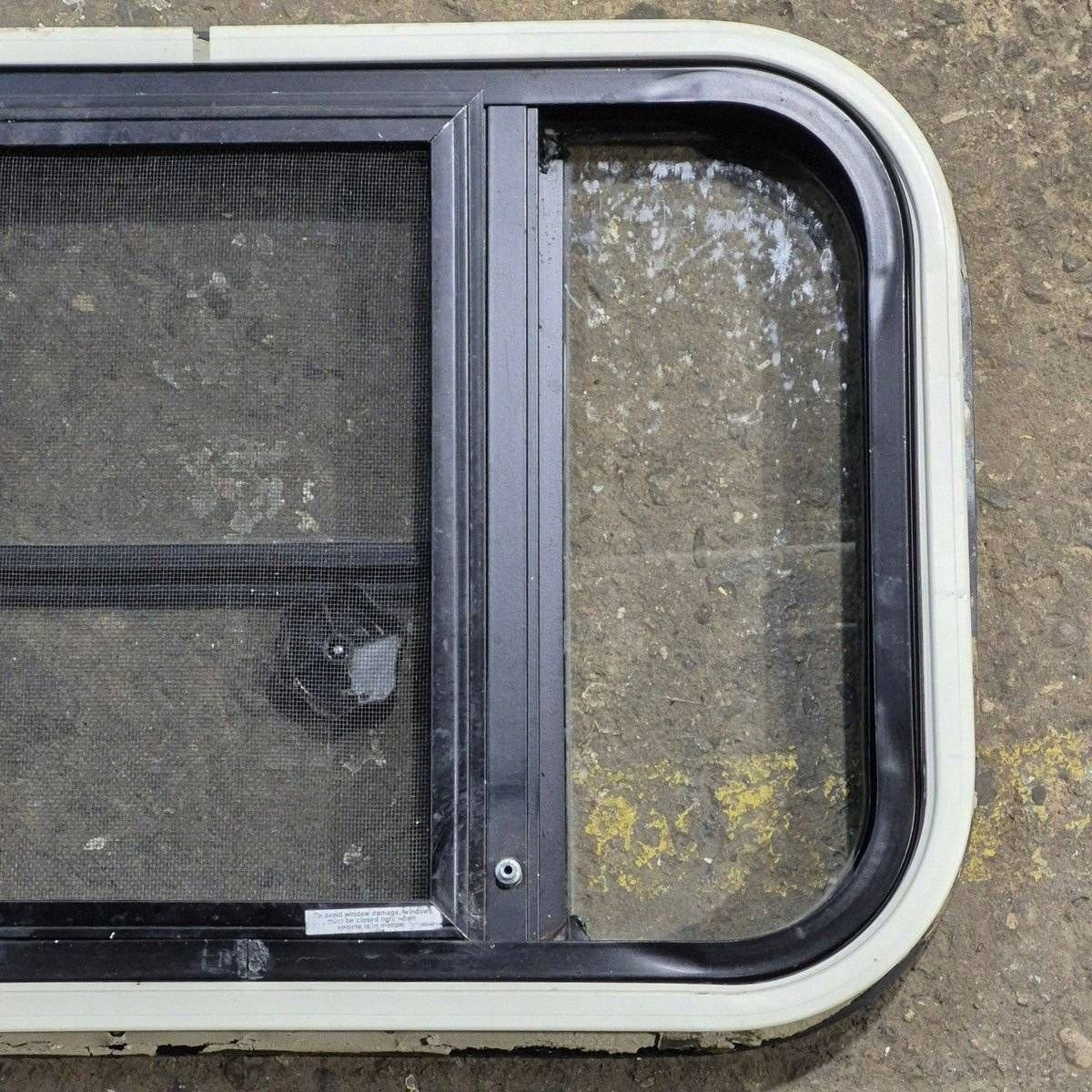 Used Black Radius Opening Window - 23.625 X 14.875 X 1.625 - Young Farts RV Parts
