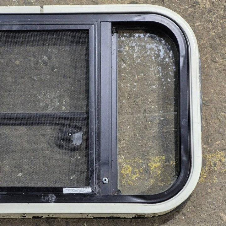 Used Black Radius Opening Window - 23.625 X 14.875 X 1.625 - Young Farts RV Parts