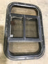 Used Black Radius Opening Window : 24 1/2" W x 16" H x 1 1/2" - Young Farts RV Parts