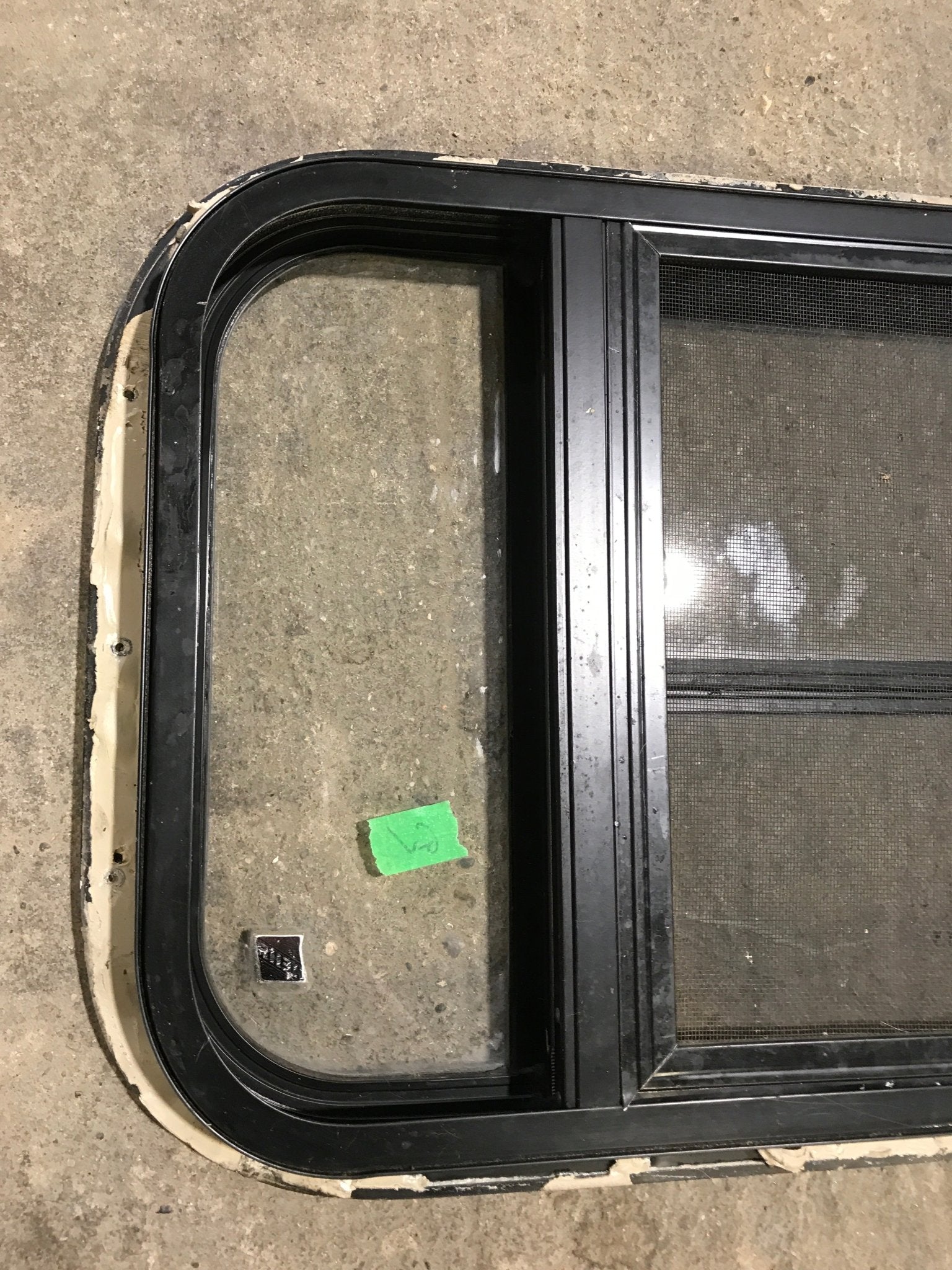 Used Black Radius Opening Window : 24 1/2