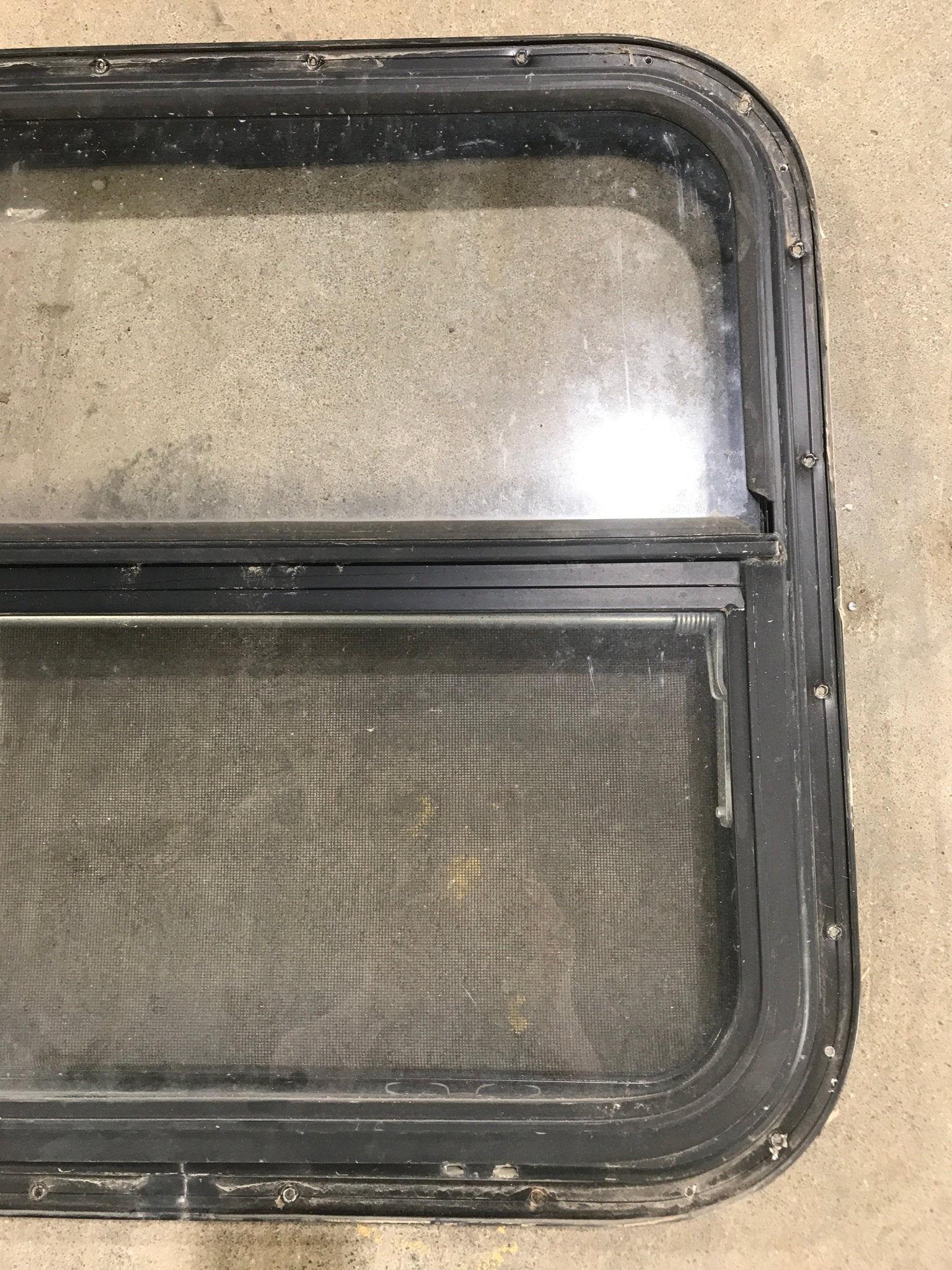 Used Black Radius Opening Window : 24 1/2