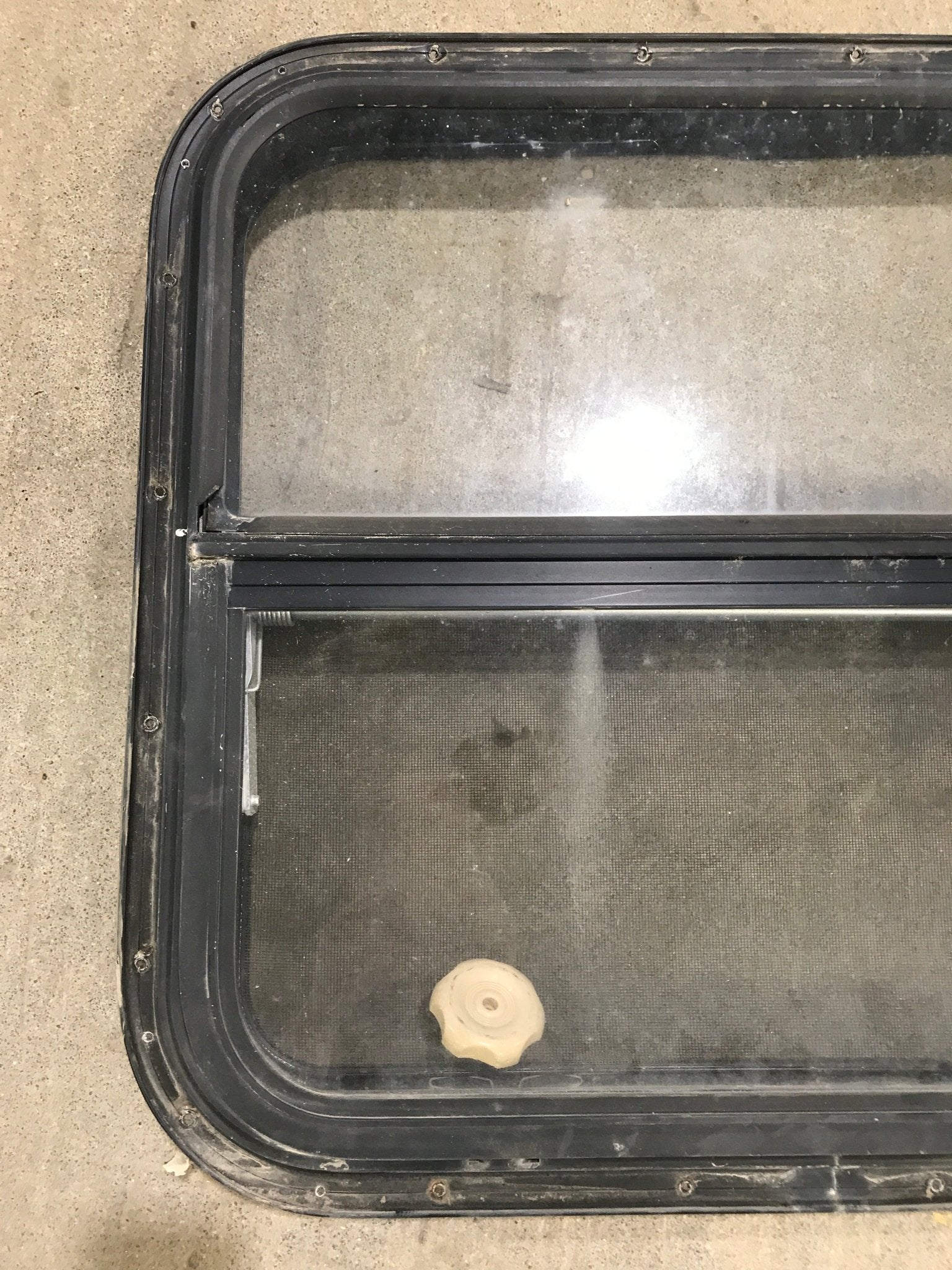 Used Black Radius Opening Window : 24 1/2