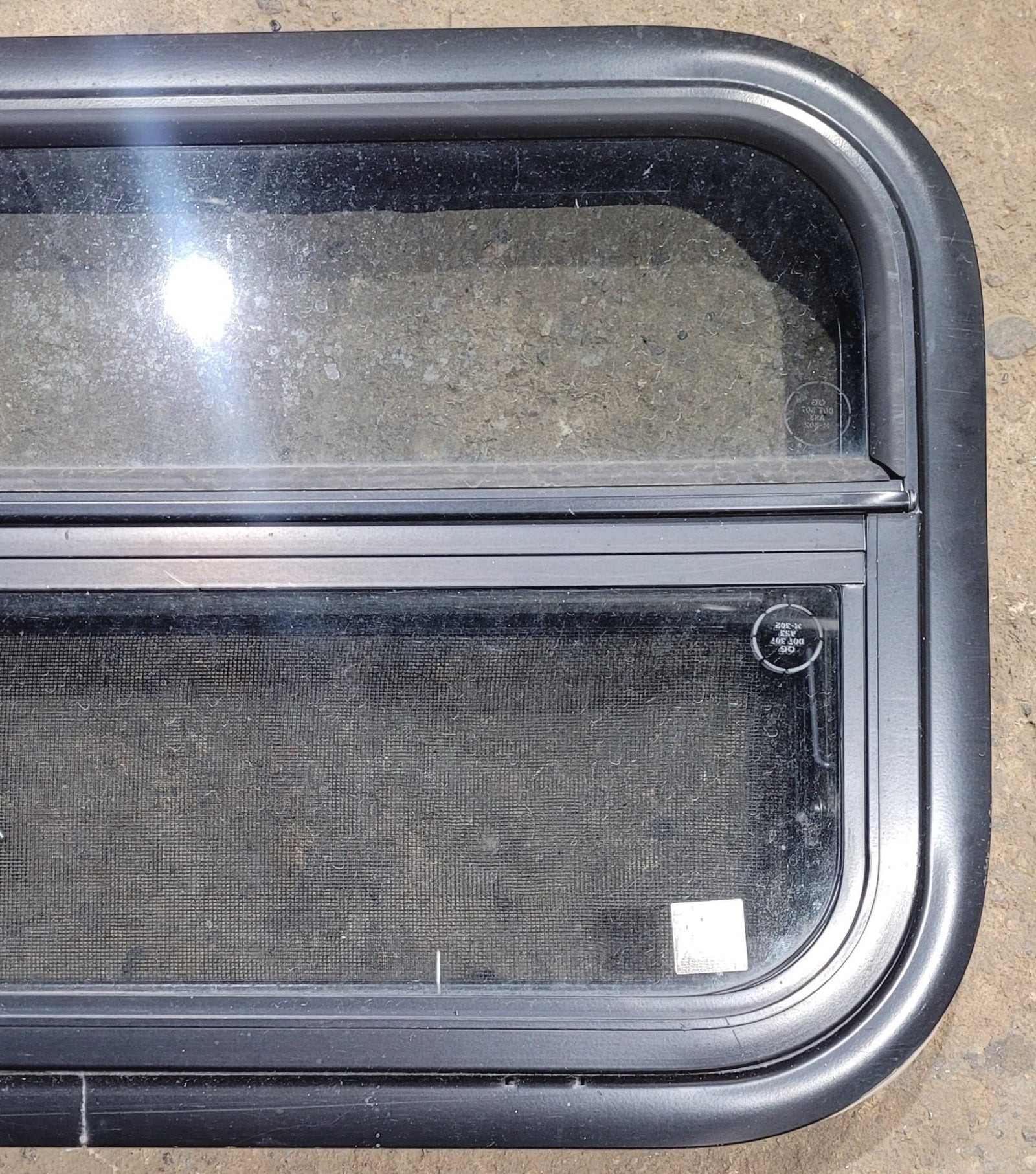 Used Black Radius Opening Window : 24 1/4