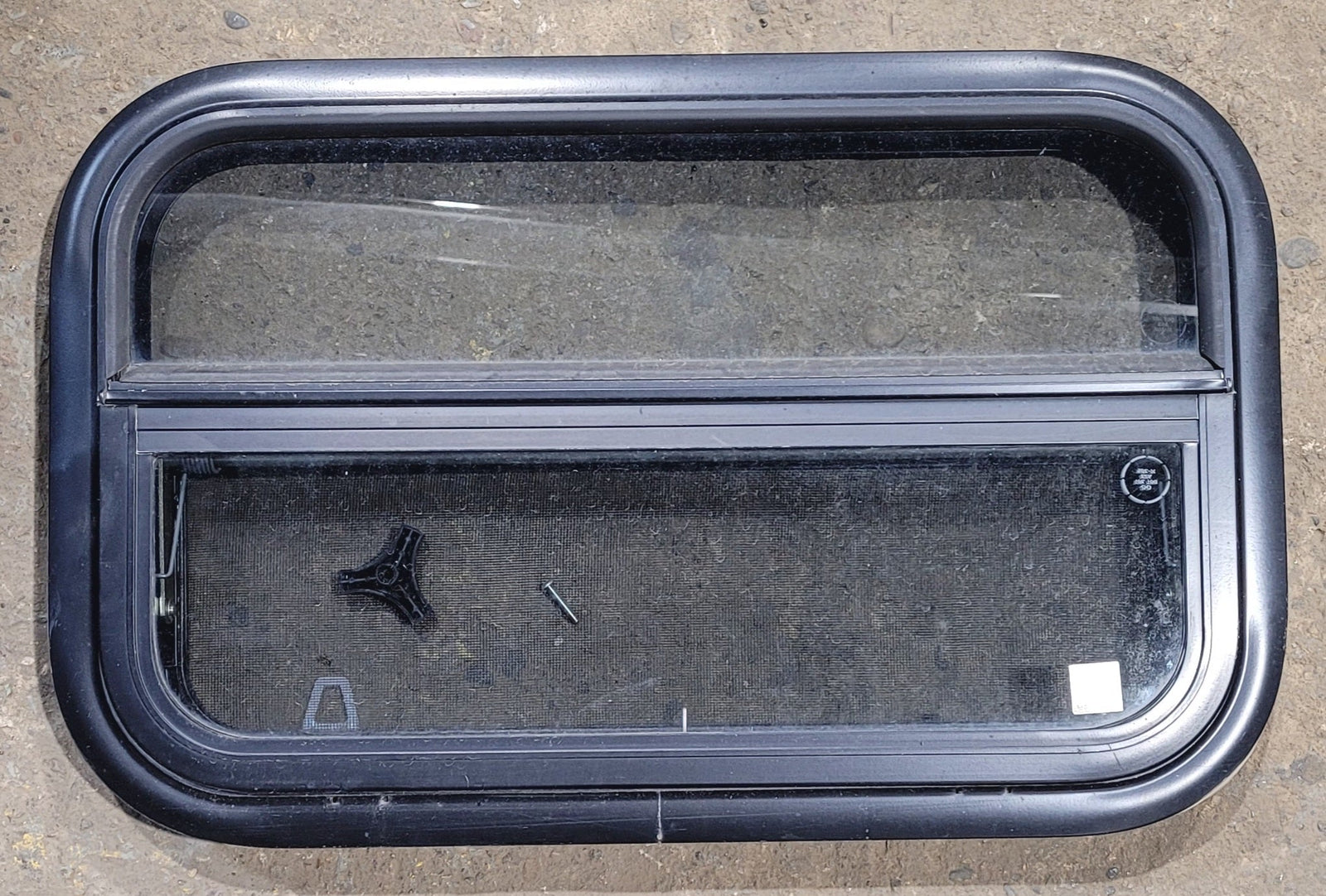 Used Black Radius Opening Window : 24 1/4