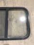 Used Black Radius Opening Window : 24 1/4" W x 17 3/4" H x 1 1/4" - Young Farts RV Parts