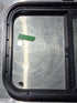 Used Black Radius Opening Window : 24 1/4" W x 17 3/4" H x 1 3/4" - Young Farts RV Parts