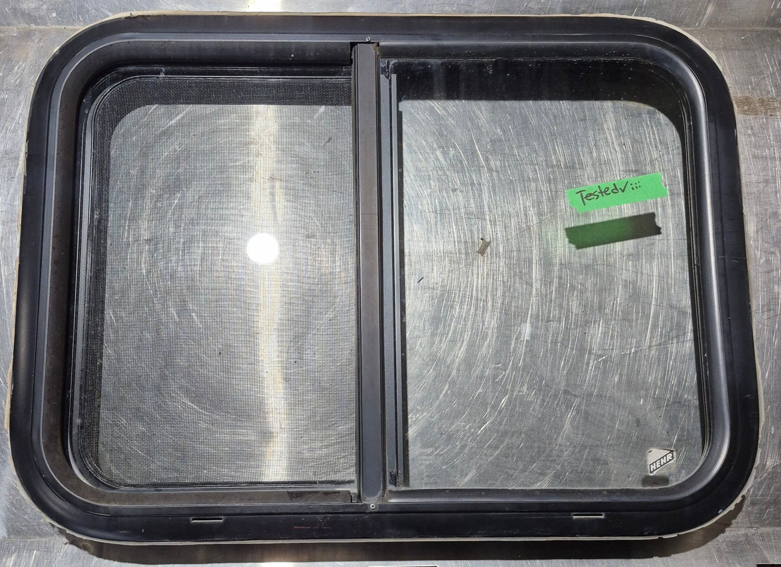 Used Black Radius Opening Window : 24 1/4