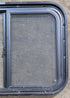 Used Black Radius Opening Window : 24 1/4" W x 17 3/4" H x 1 5/8" D - Young Farts RV Parts