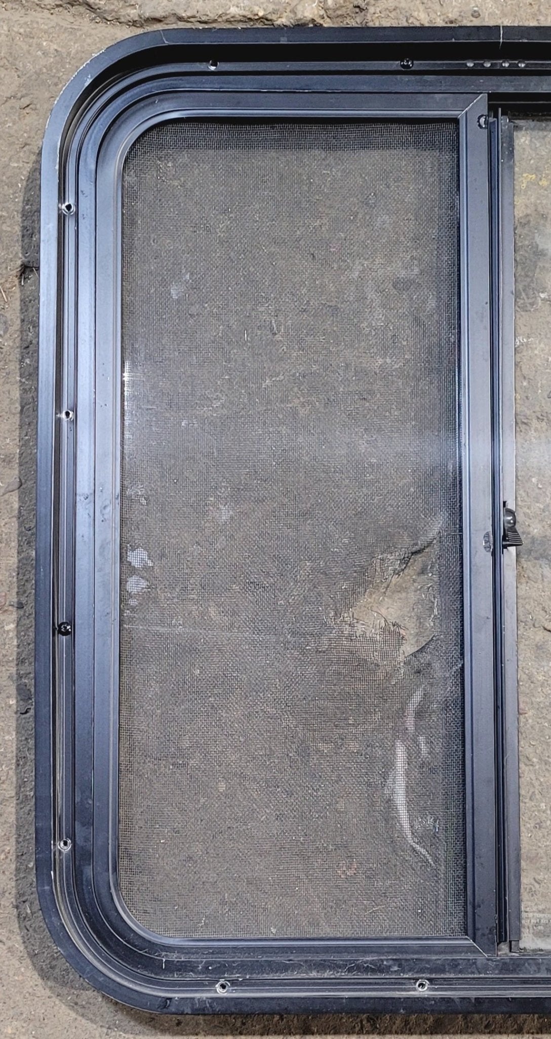 Used Black Radius Opening Window : 24 1/4