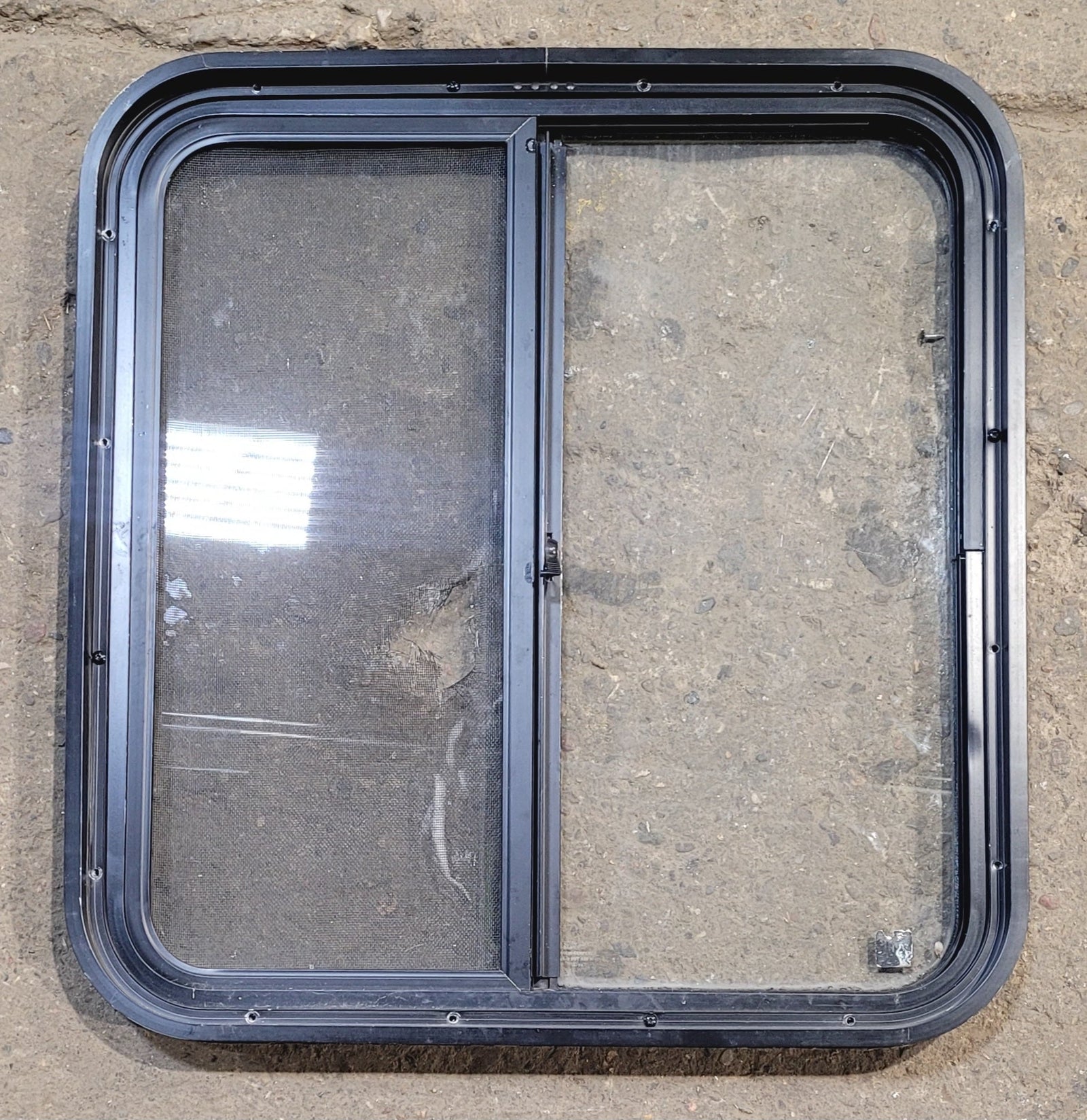 Used Black Radius Opening Window : 24 1/4