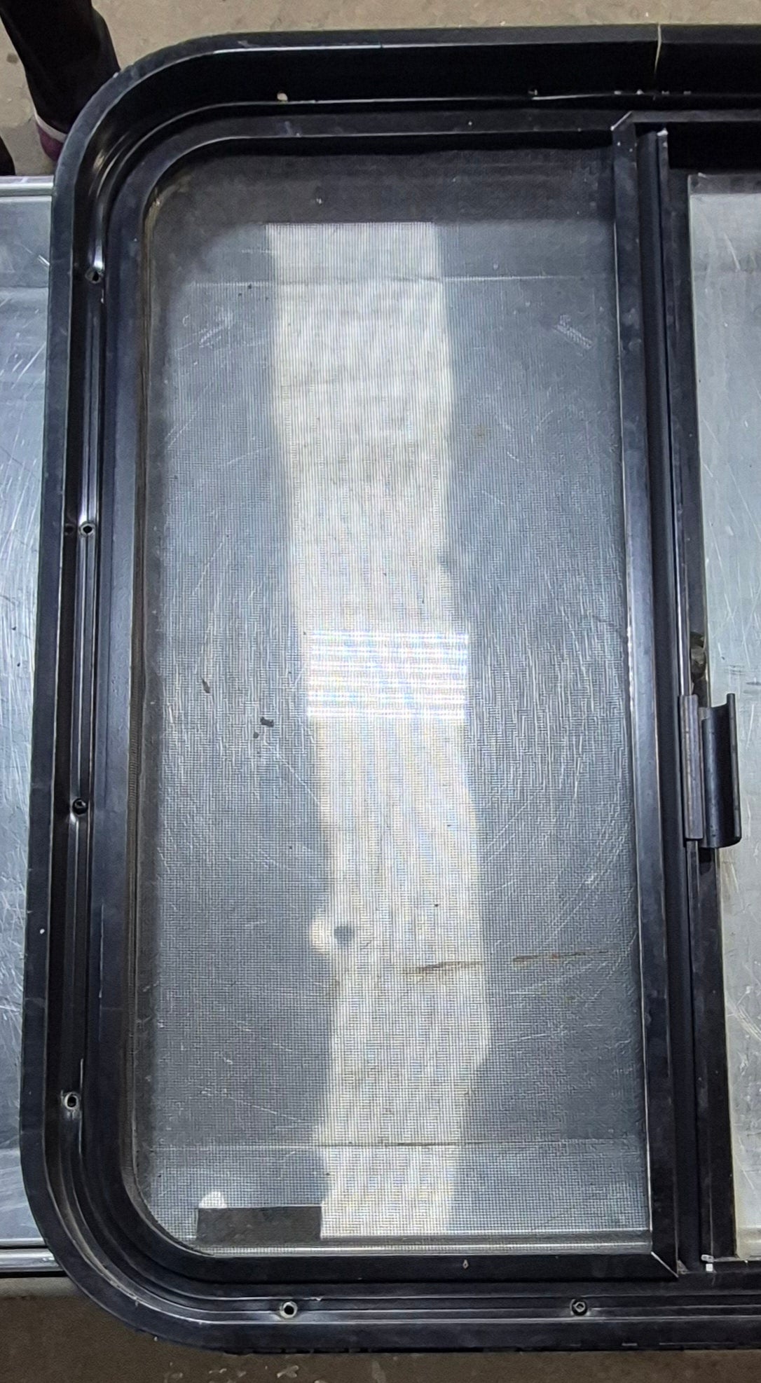 Used Black Radius Opening Window : 24 1/4