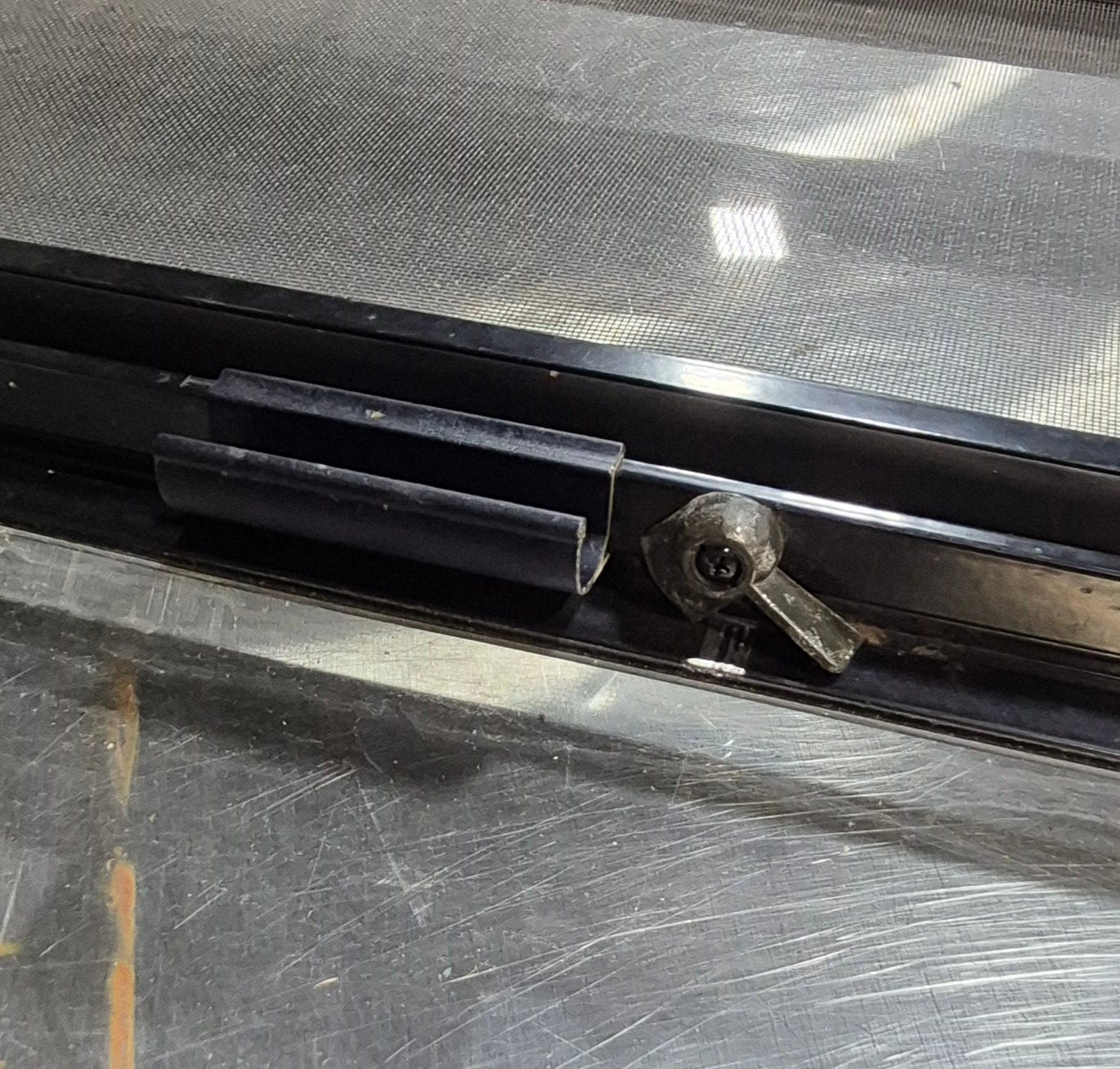 Used Black Radius Opening Window : 24 1/4