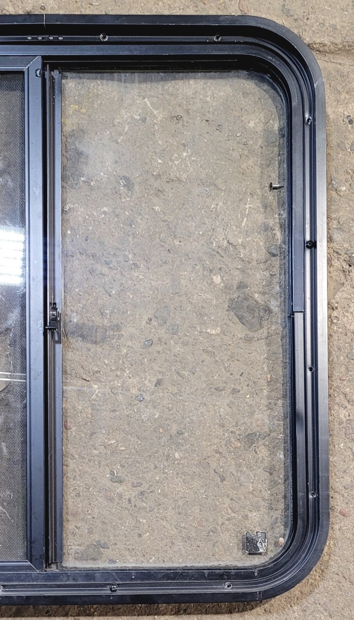 Used Black Radius Opening Window : 24 1/4