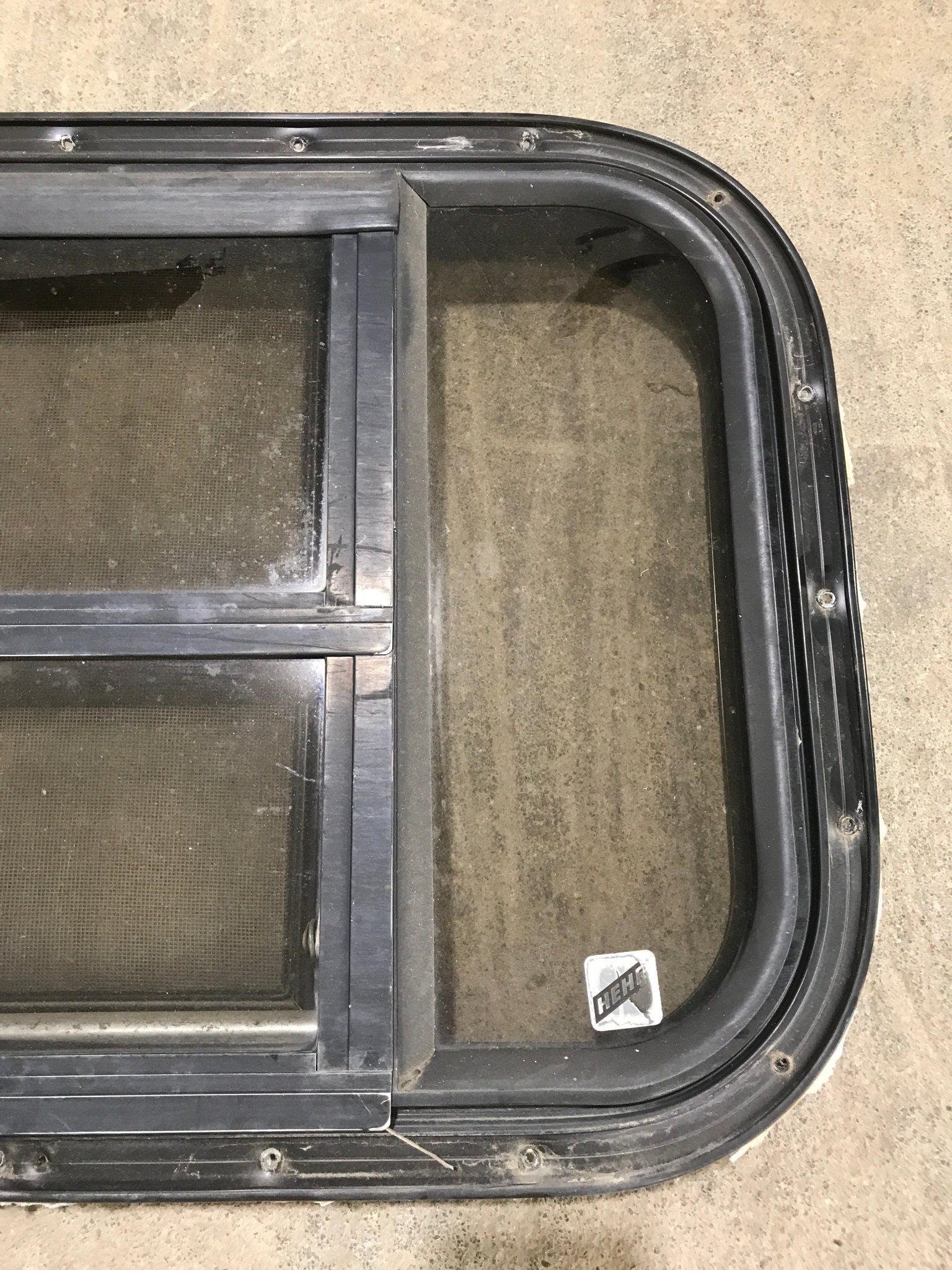 Used Black Radius Opening Window : 24 3/4