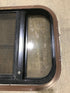 Used Black Radius Opening Window : 24 3/4" W x 15 3/4" H x 1 1/2" D - Young Farts RV Parts