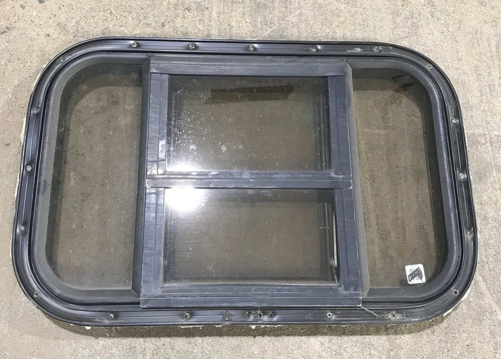 Used Black Radius Opening Window : 24 3/4