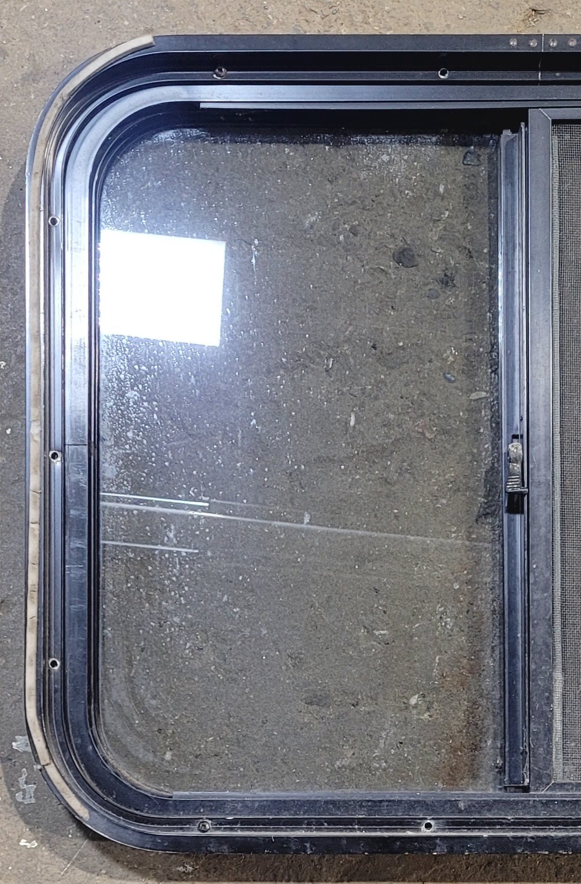 Used Black Radius Opening Window : 25 1/2