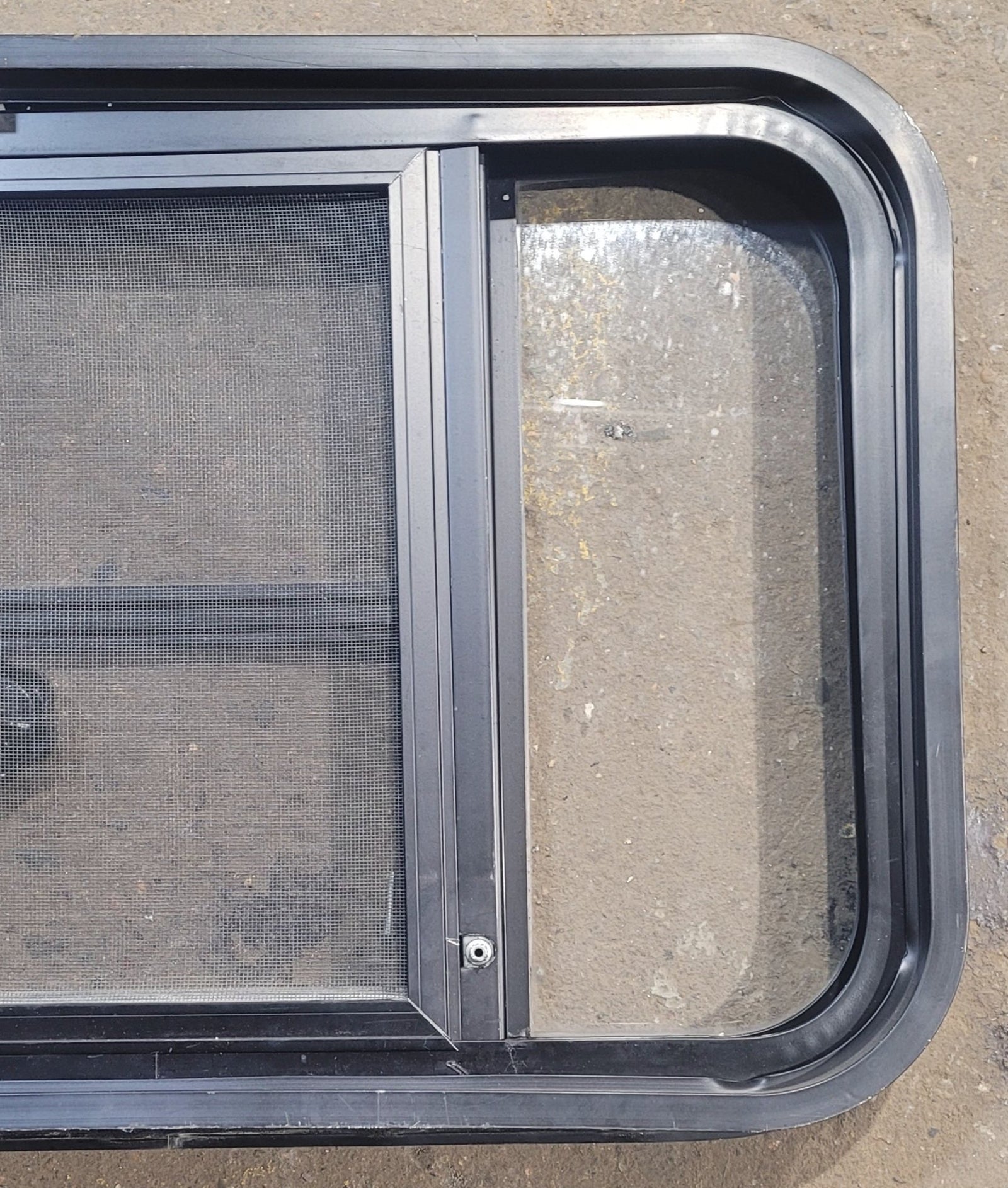 Used Black Radius Opening Window : 25 3/4