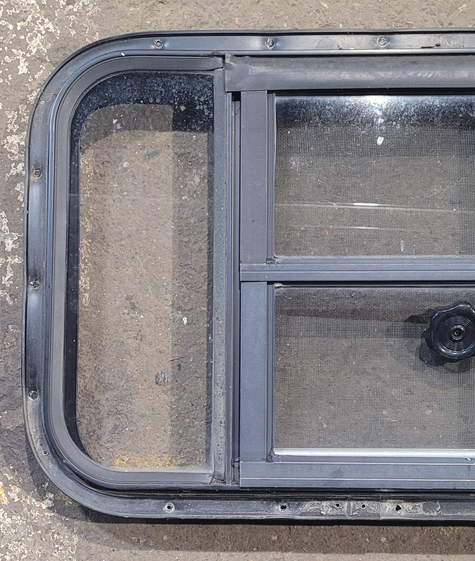 Used Black Radius Opening Window : 25 3/4