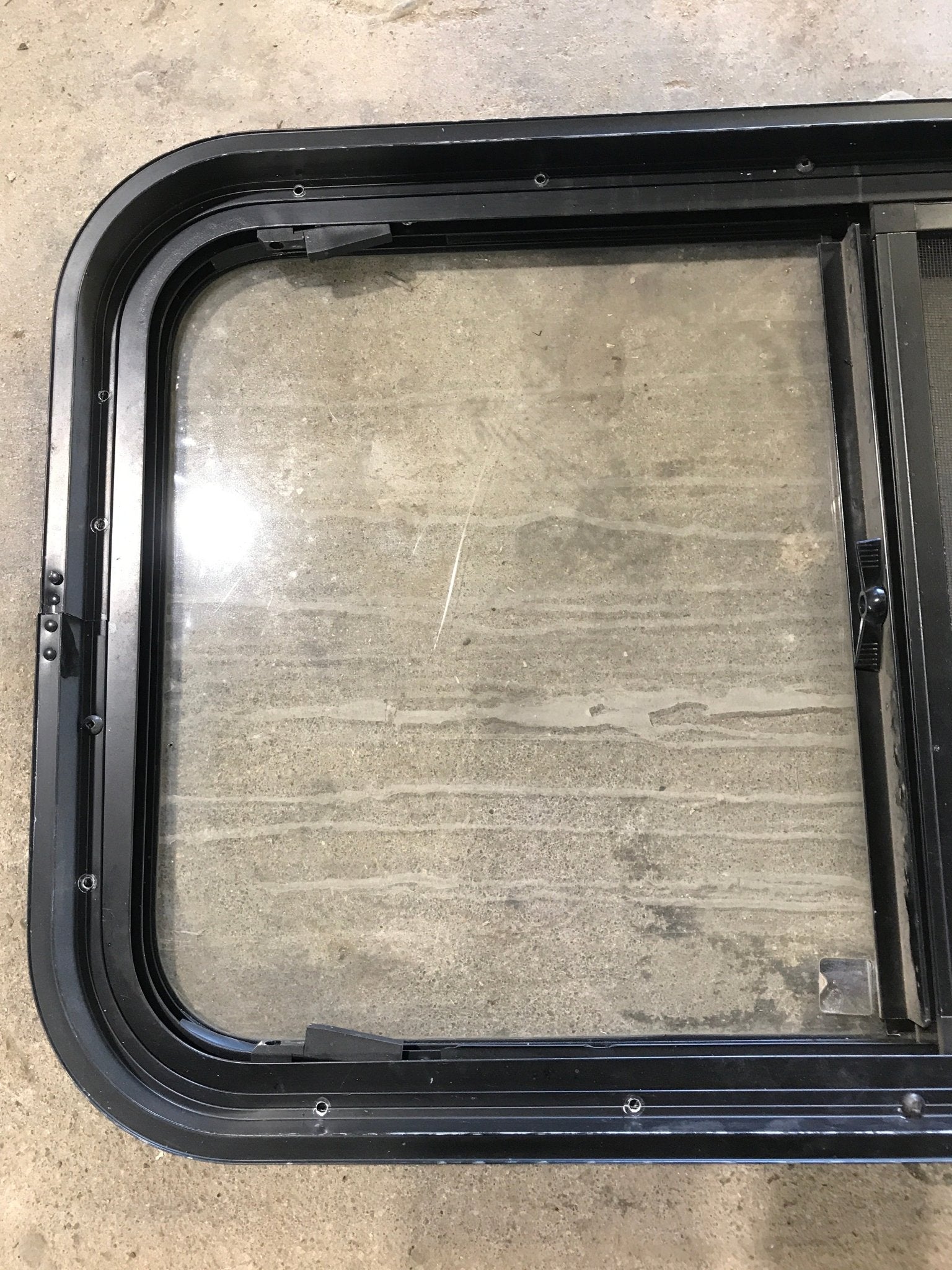 Used Black Radius Opening Window : 28 3/4