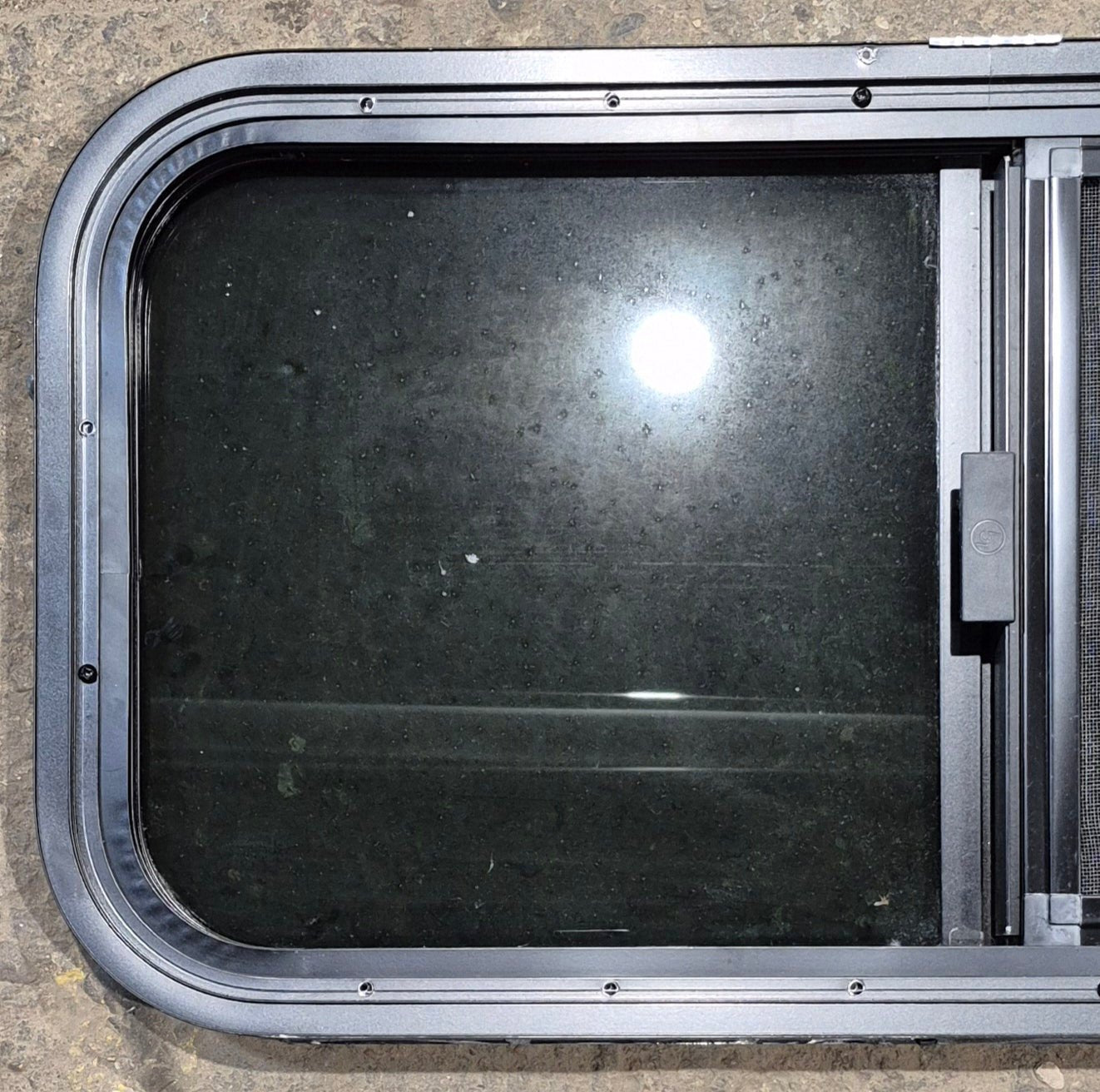 Used Black Radius Opening Window : 29 1/2