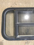 Used Black Radius Opening Window : 29 1/2" W x 14 1/2" H x 2" - Young Farts RV Parts