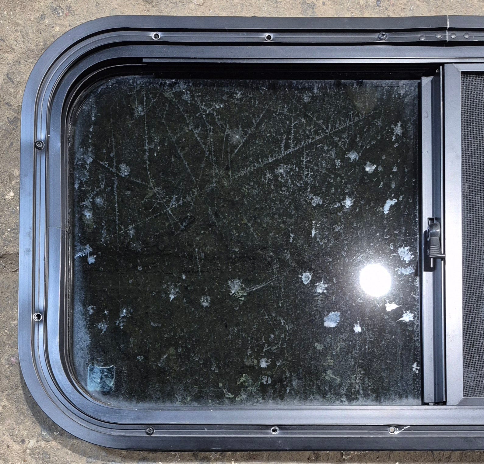 Used Black Radius Opening Window : 29 1/2