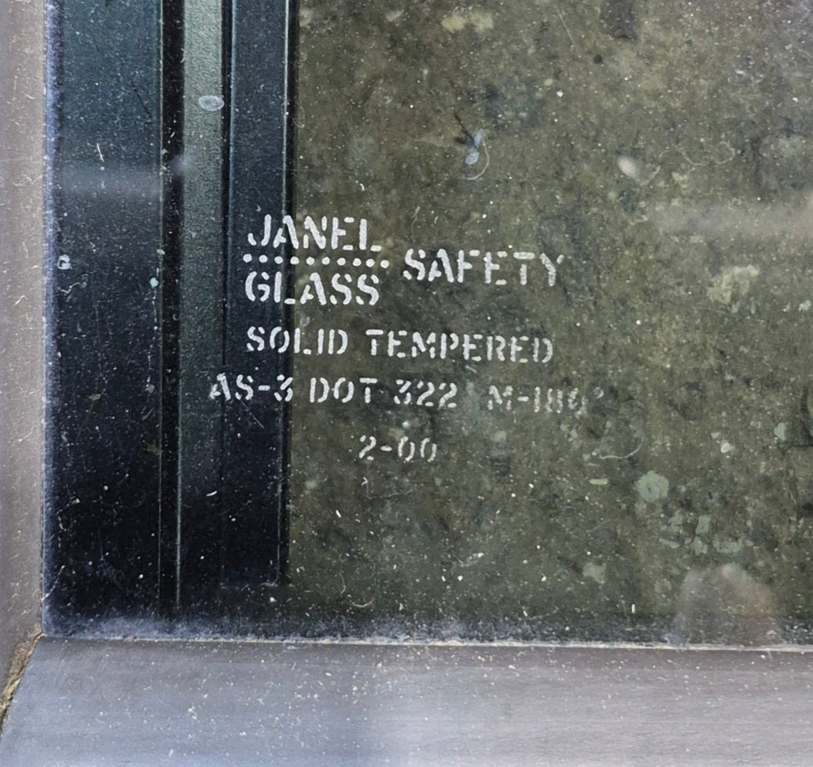 Used Black Radius Opening Window : 29 1/2" W x 14 1/4" H x 1 1/4" - Young Farts RV Parts