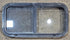 Used Black Radius Opening Window : 29 1/2" W x 14 3/4" H x 1 7/8" - Young Farts RV Parts