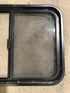 Used Black Radius Opening Window : 29 1/2" W x 21 1/2" H x 2" D - Young Farts RV Parts